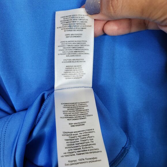 COLUMBIA PFG Omni-Shade Sun Protection Shirt‎ XS Blue White Long Sleeve Womens - Picture 11 of 13